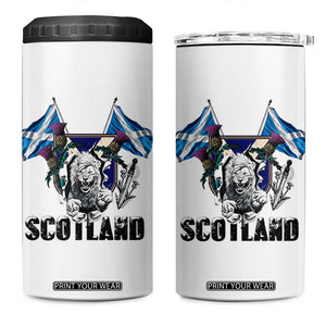 Roaring Scottish Lion Crest 4 in 1 Can Cooler Tumbler Thistle Scotland Flag Emblem for Brave Highlanders TS02 One Size: 16 oz White Print Your Wear
