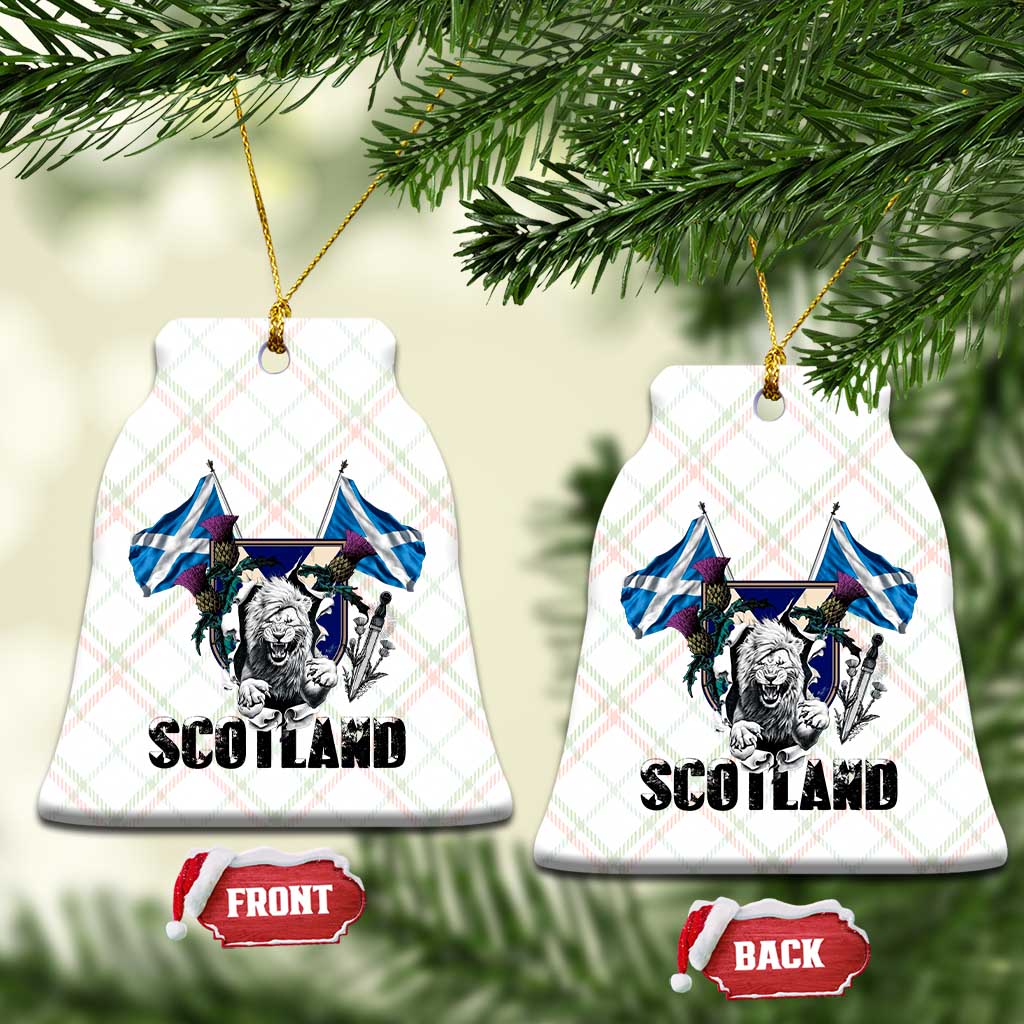 Roaring Scottish Lion Crest Ceramic Ornament Thistle Scotland Flag Emblem for Brave Highlanders TS02 Print Your Wear
