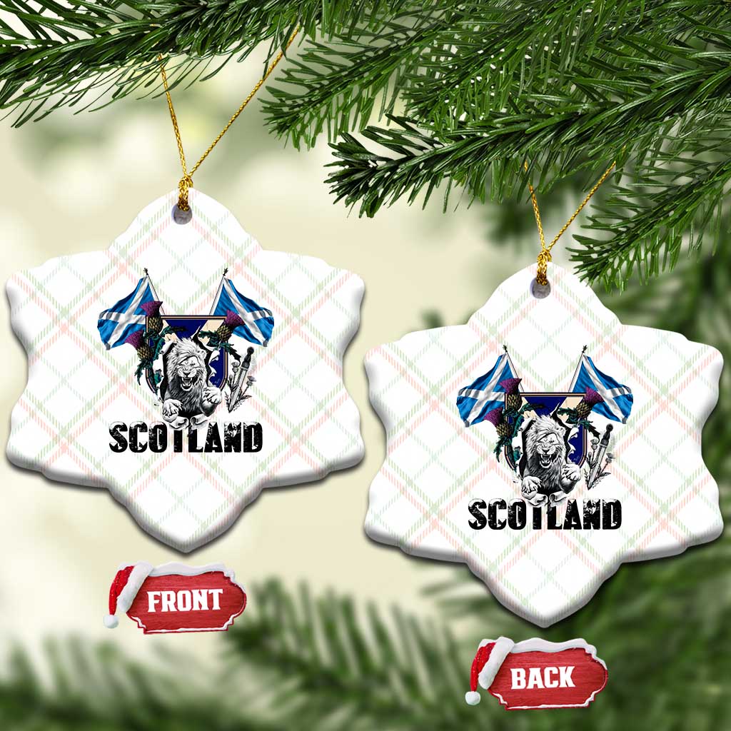 Roaring Scottish Lion Crest Ceramic Ornament Thistle Scotland Flag Emblem for Brave Highlanders TS02 Print Your Wear