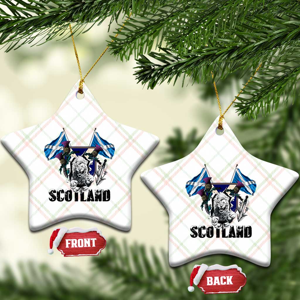 Roaring Scottish Lion Crest Ceramic Ornament Thistle Scotland Flag Emblem for Brave Highlanders TS02 Print Your Wear