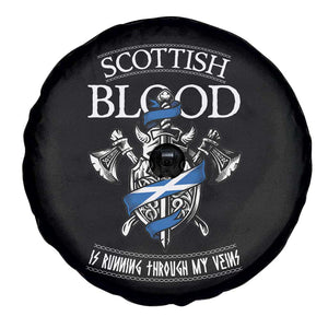 Scottish Blood Running Through My Veins Spare Tire Cover Viking Axe and Sword Heritage TS02 Print Your Wear