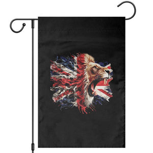 Roaring British Lion Flag Garden Flag Union Jack UK Pride TS02 Black Print Your Wear