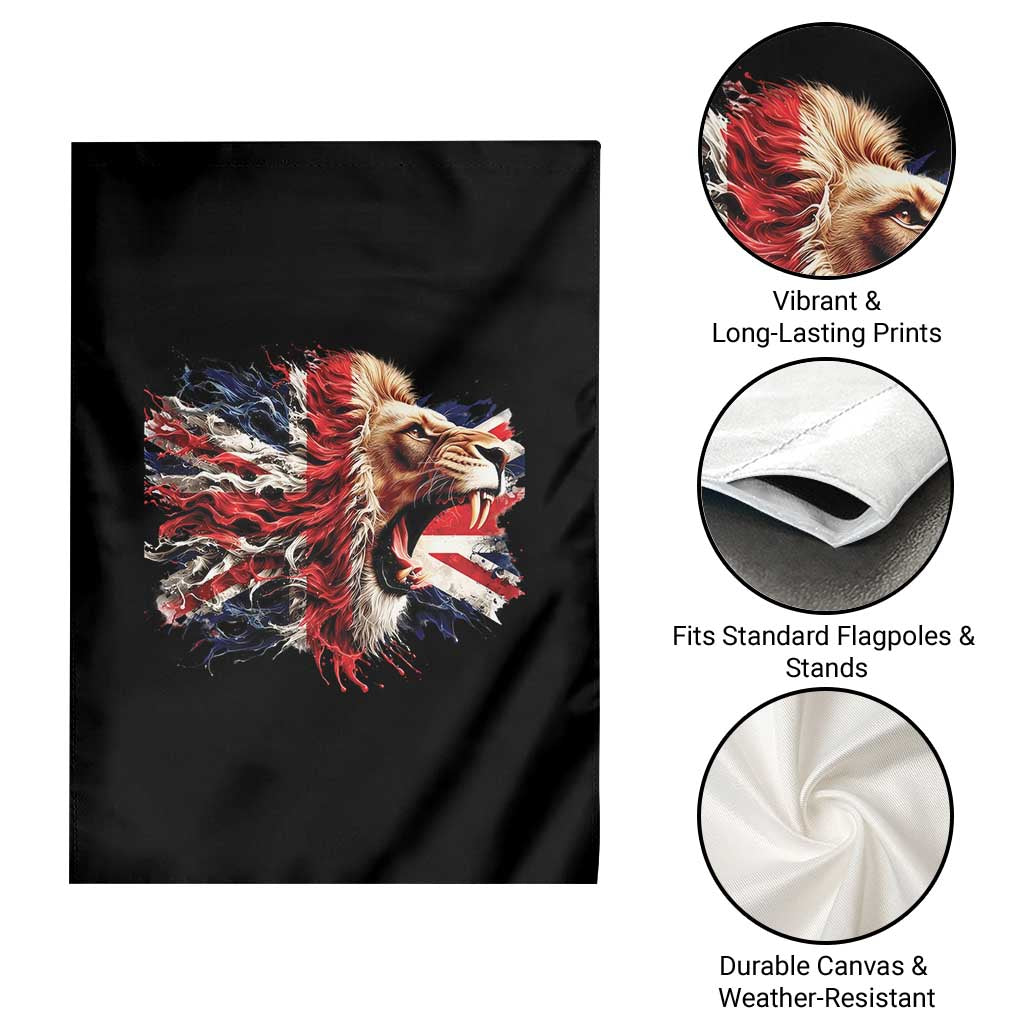 Roaring British Lion Flag Garden Flag Union Jack UK Pride TS02 Print Your Wear