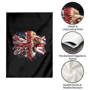 Roaring British Lion Flag Garden Flag Union Jack UK Pride TS02 Print Your Wear