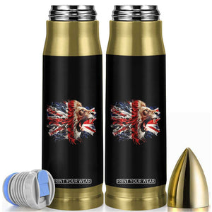 Roaring British Lion Flag Bullet Tumbler Union Jack UK Pride TS02 Black Print Your Wear