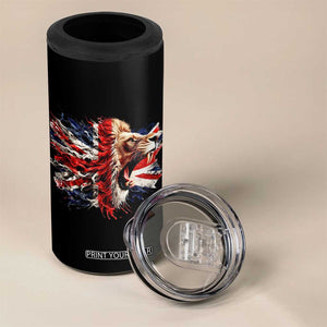 Roaring British Lion Flag 4 in 1 Can Cooler Tumbler Union Jack UK Pride TS02 Print Your Wear