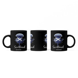 Scotland Thistle Floral Emblem Saltire Flag Coffee Mug Patriotic Scottish Heritage