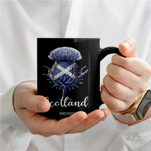Scotland Thistle Floral Emblem Saltire Flag Coffee Mug Patriotic Scottish Heritage