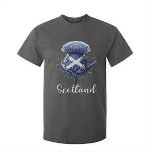 Scotland Thistle Floral Emblem Saltire Flag T Shirt For Kid Patriotic Scottish Heritage