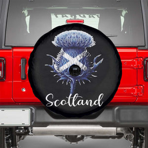 Scotland Thistle Floral Emblem Saltire Flag Spare Tire Cover Patriotic Scottish Heritage