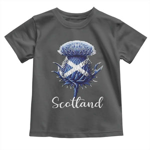 Scotland Thistle Floral Emblem Saltire Flag Toddler T Shirt Patriotic Scottish Heritage