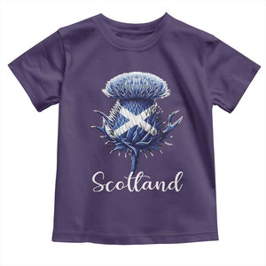 Scotland Thistle Floral Emblem Saltire Flag Toddler T Shirt Patriotic Scottish Heritage