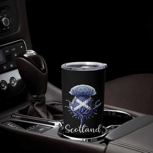 Scotland Thistle Floral Emblem Saltire Flag Tumbler Cup Patriotic Scottish Heritage