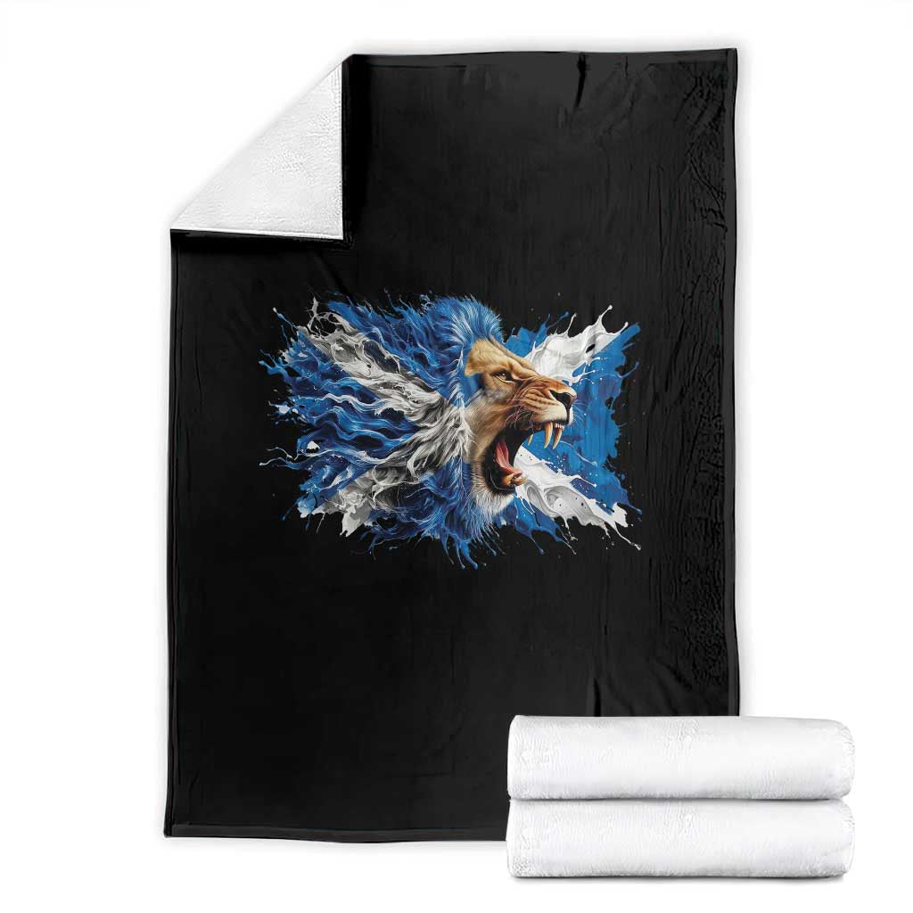 Roaring Scottish Lion Throw Blanket Braveheart Scotland Flag Pride TS02 Black Print Your Wear