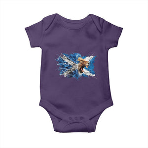 Roaring Scottish Lion Baby Onesie Braveheart Scotland Flag Pride TS02 Purple Print Your Wear