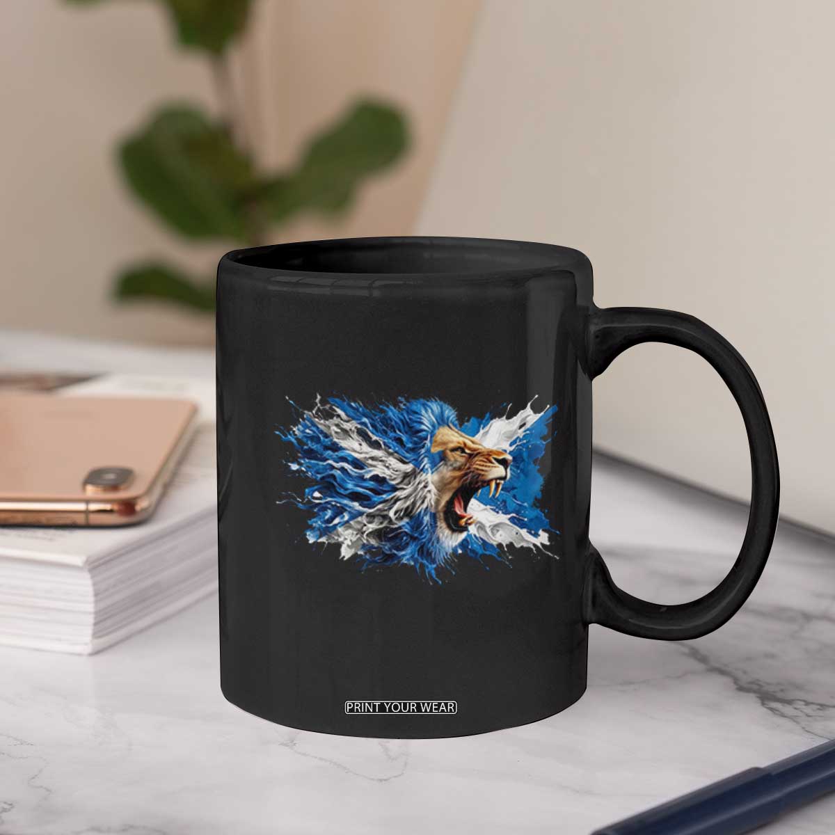 Roaring Scottish Lion Coffee Mug Braveheart Scotland Flag Pride TS02 Print Your Wear