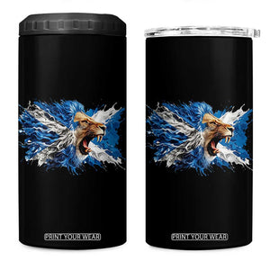 Roaring Scottish Lion 4 in 1 Can Cooler Tumbler Braveheart Scotland Flag Pride TS02 One Size: 16 oz Black Print Your Wear