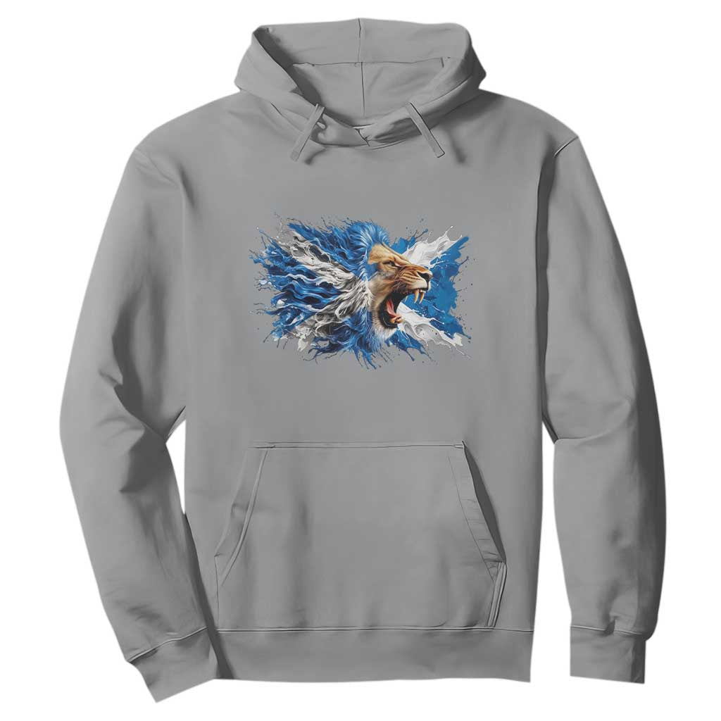 Roaring Scottish Lion Hoodie Braveheart Scotland Flag Pride TS02 Sport Gray Print Your Wear