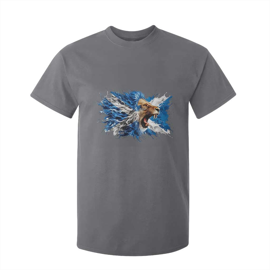 Roaring Scottish Lion T Shirt For Kid Braveheart Scotland Flag Pride TS02 Charcoal Print Your Wear