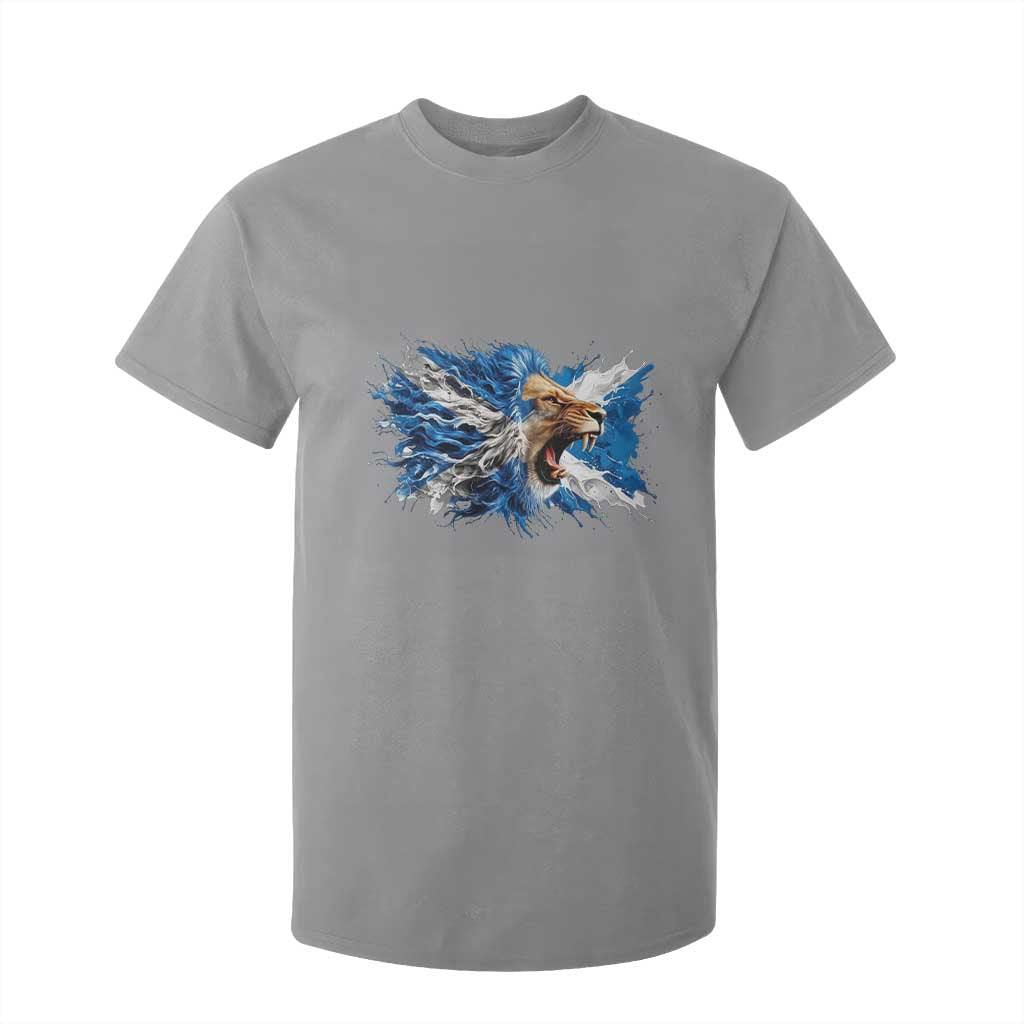 Roaring Scottish Lion T Shirt For Kid Braveheart Scotland Flag Pride TS02 Sport Gray Print Your Wear
