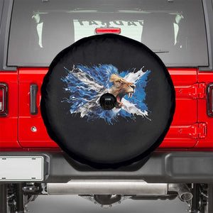 Roaring Scottish Lion Spare Tire Cover Braveheart Scotland Flag Pride TS02 Black Print Your Wear