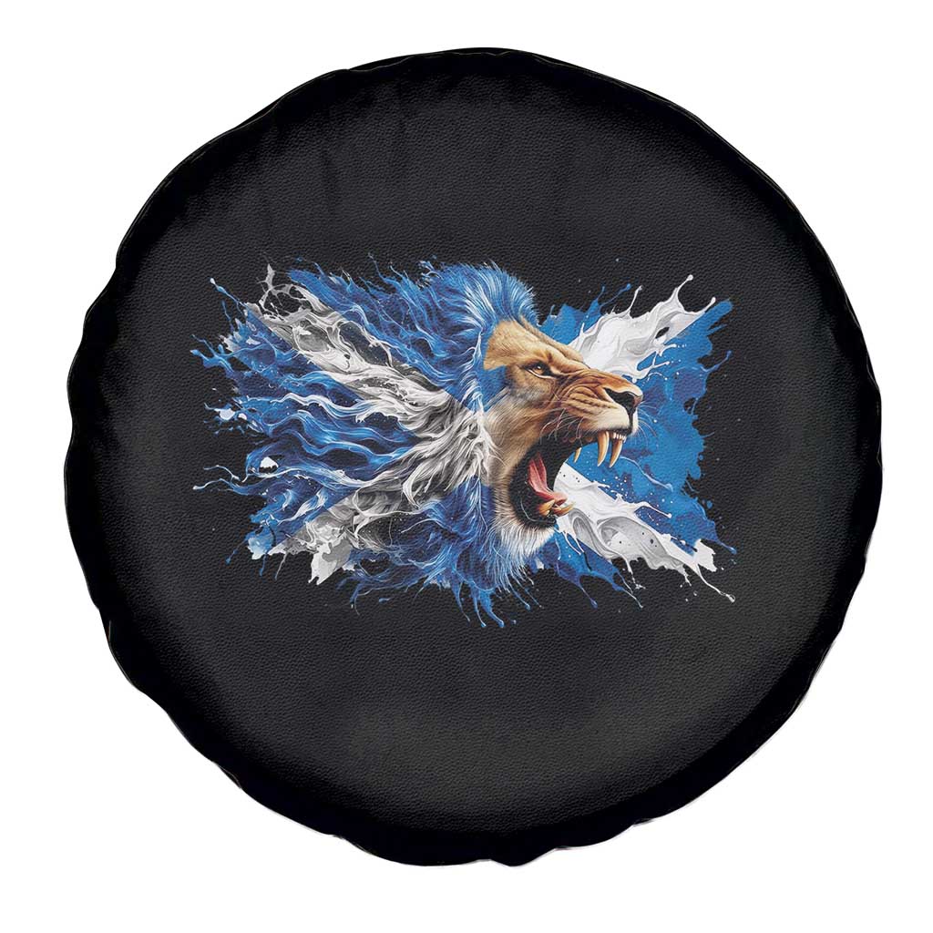 Roaring Scottish Lion Spare Tire Cover Braveheart Scotland Flag Pride TS02 Print Your Wear