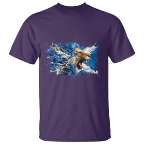 Roaring Scottish Lion T Shirt Braveheart Scotland Flag Pride TS02 Purple Print Your Wear