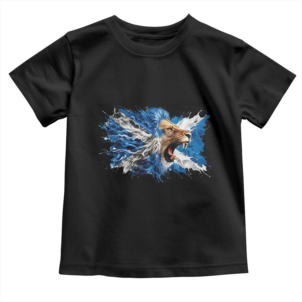 Roaring Scottish Lion Toddler T Shirt Braveheart Scotland Flag Pride TS02 Black Print Your Wear