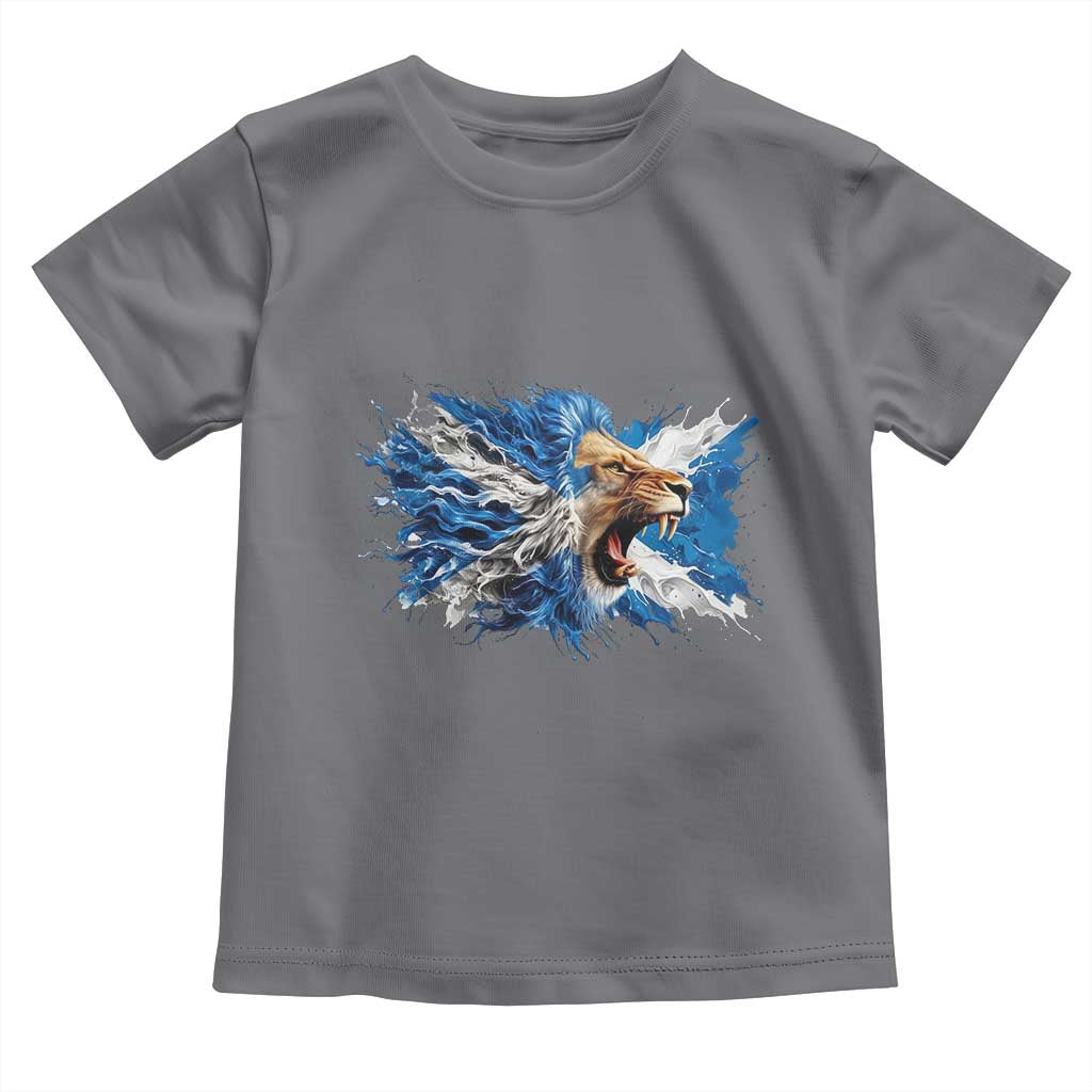 Roaring Scottish Lion Toddler T Shirt Braveheart Scotland Flag Pride TS02 Charcoal Print Your Wear