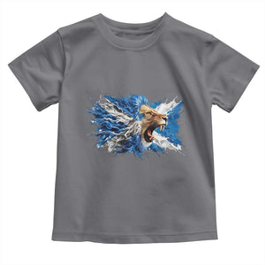 Roaring Scottish Lion Toddler T Shirt Braveheart Scotland Flag Pride TS02 Charcoal Print Your Wear