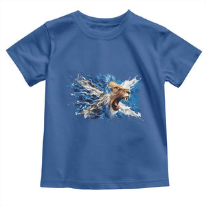 Roaring Scottish Lion Toddler T Shirt Braveheart Scotland Flag Pride TS02 Royal Blue Print Your Wear