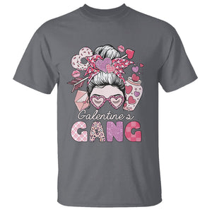 Galentine's Day T Shirt Galentines Gang Retro Messy Bun TS02 Charcoal Printyourwear