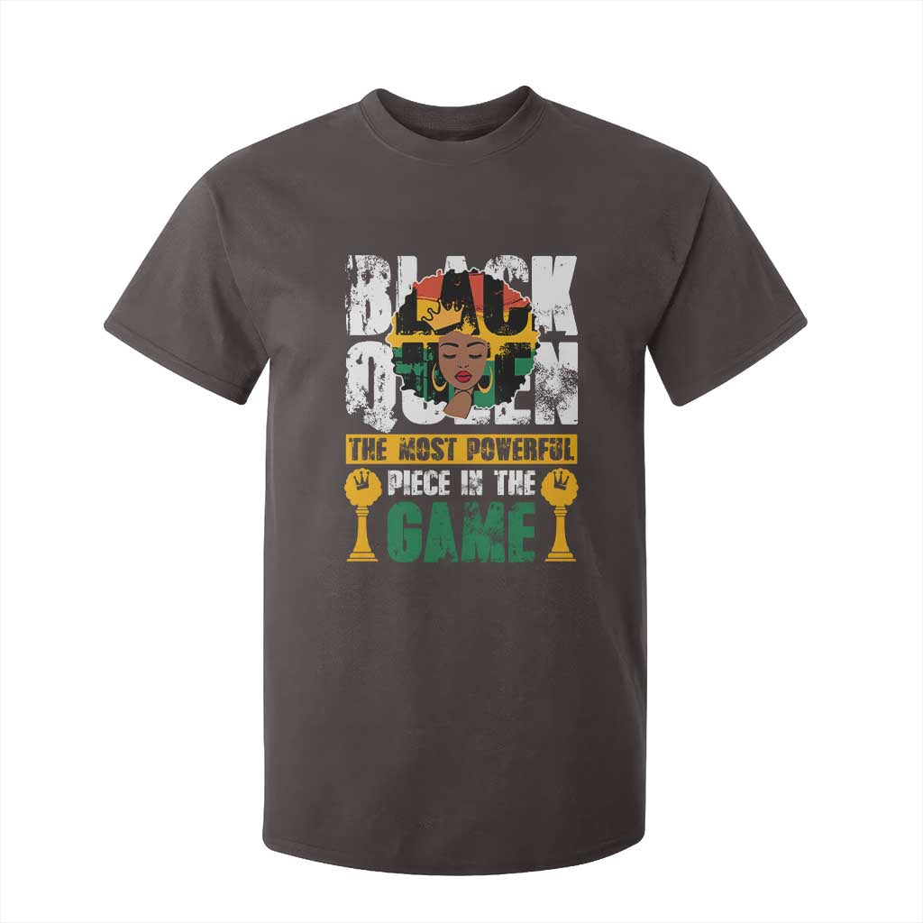 Black Queen T Shirt For Kid The Most Powerful Piece In The Game Afro Melanin TS02 Dark Chocolate Print Your Wear