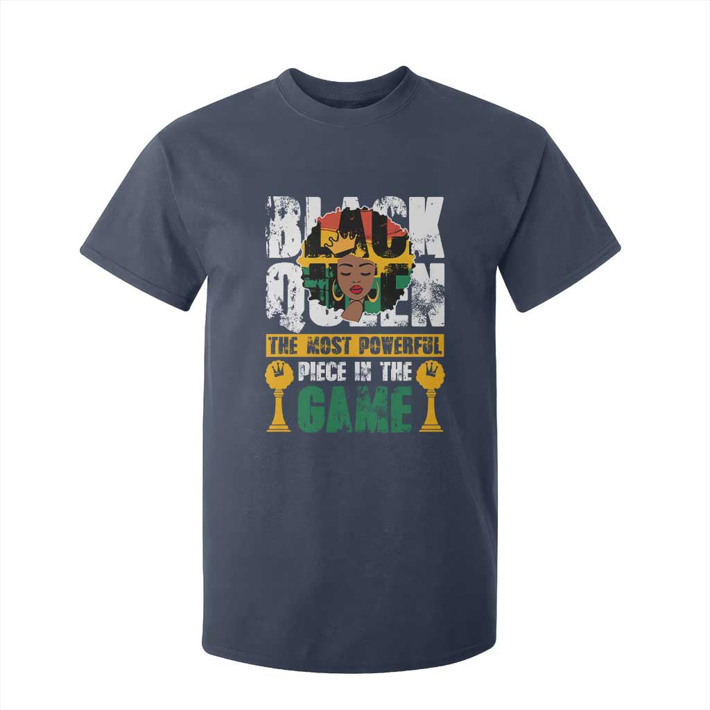 Black Queen T Shirt For Kid The Most Powerful Piece In The Game Afro Melanin TS02 Navy Print Your Wear