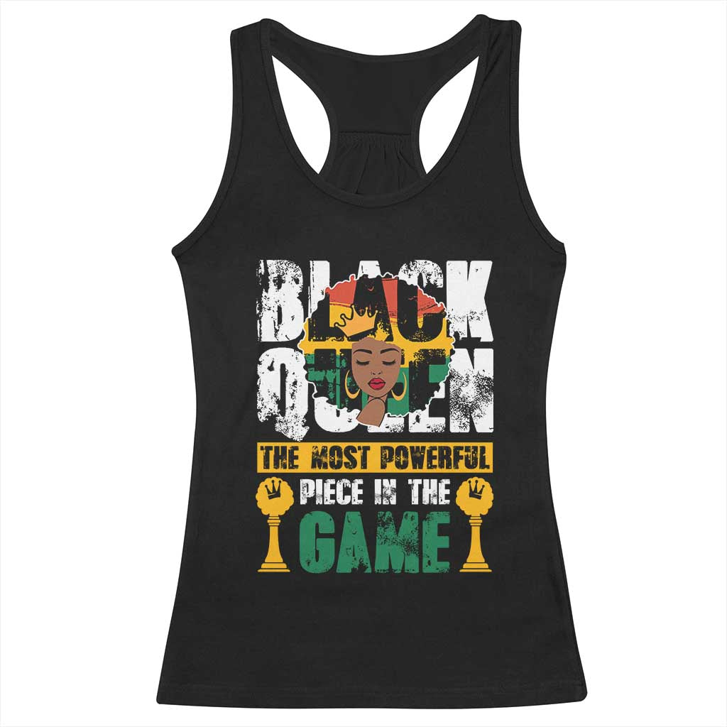Black Queen Racerback Tank Top The Most Powerful Piece In The Game Afro Melanin TS02 Black Print Your Wear