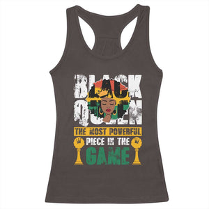 Black Queen Racerback Tank Top The Most Powerful Piece In The Game Afro Melanin TS02 Dark Chocolate Print Your Wear