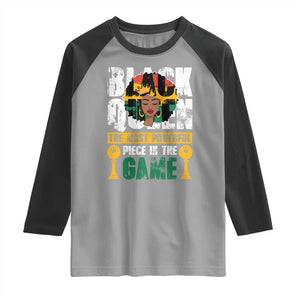 Black Queen Raglan Shirt The Most Powerful Piece In The Game Afro Melanin TS02 Sport Gray Black Print Your Wear