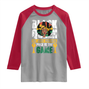 Black Queen Raglan Shirt The Most Powerful Piece In The Game Afro Melanin TS02 Sport Gray Red Print Your Wear