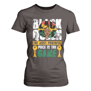 Black Queen T Shirt For Women The Most Powerful Piece In The Game Afro Melanin TS02 Dark Chocolate Print Your Wear
