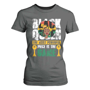 Black Queen T Shirt For Women The Most Powerful Piece In The Game Afro Melanin TS02 Dark Heather Print Your Wear