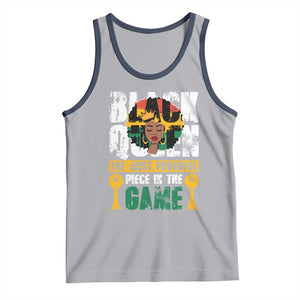 Black Queen Tank Top The Most Powerful Piece In The Game Afro Melanin TS02 Athletic Heather Navy Print Your Wear