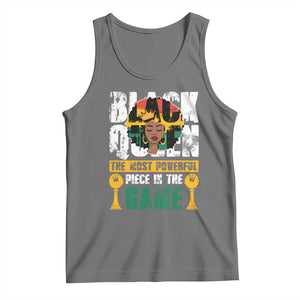 Black Queen Tank Top The Most Powerful Piece In The Game Afro Melanin TS02 Black Heather Print Your Wear