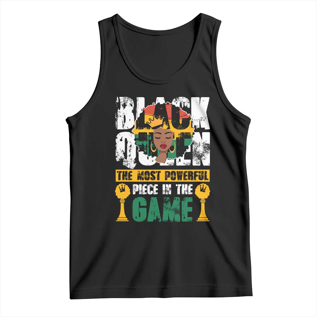 Black Queen Tank Top The Most Powerful Piece In The Game Afro Melanin TS02 Black Print Your Wear