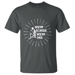 Knee Bone Skeleton T Shirt Knee Replacement Surgery Recovery New Knee New Me TS02 Dark Heather Printyourwear