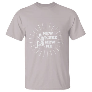 Knee Bone Skeleton T Shirt Knee Replacement Surgery Recovery New Knee New Me TS02 Ice Gray Printyourwear