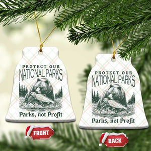Protect Our National Parks Ceramic Ornament Parks Not Profits Retro Bear Nature Graphic TS02 Print Your Wear