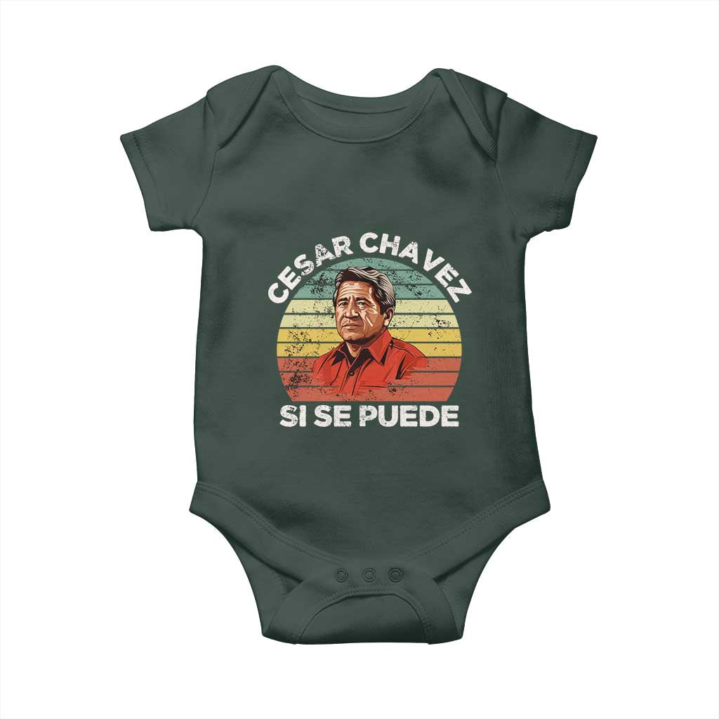 Cesar Chavez Baby Onesie Si Se Puede Mexican Hispanic Heritage Month Vintage TS02 Print Your Wear