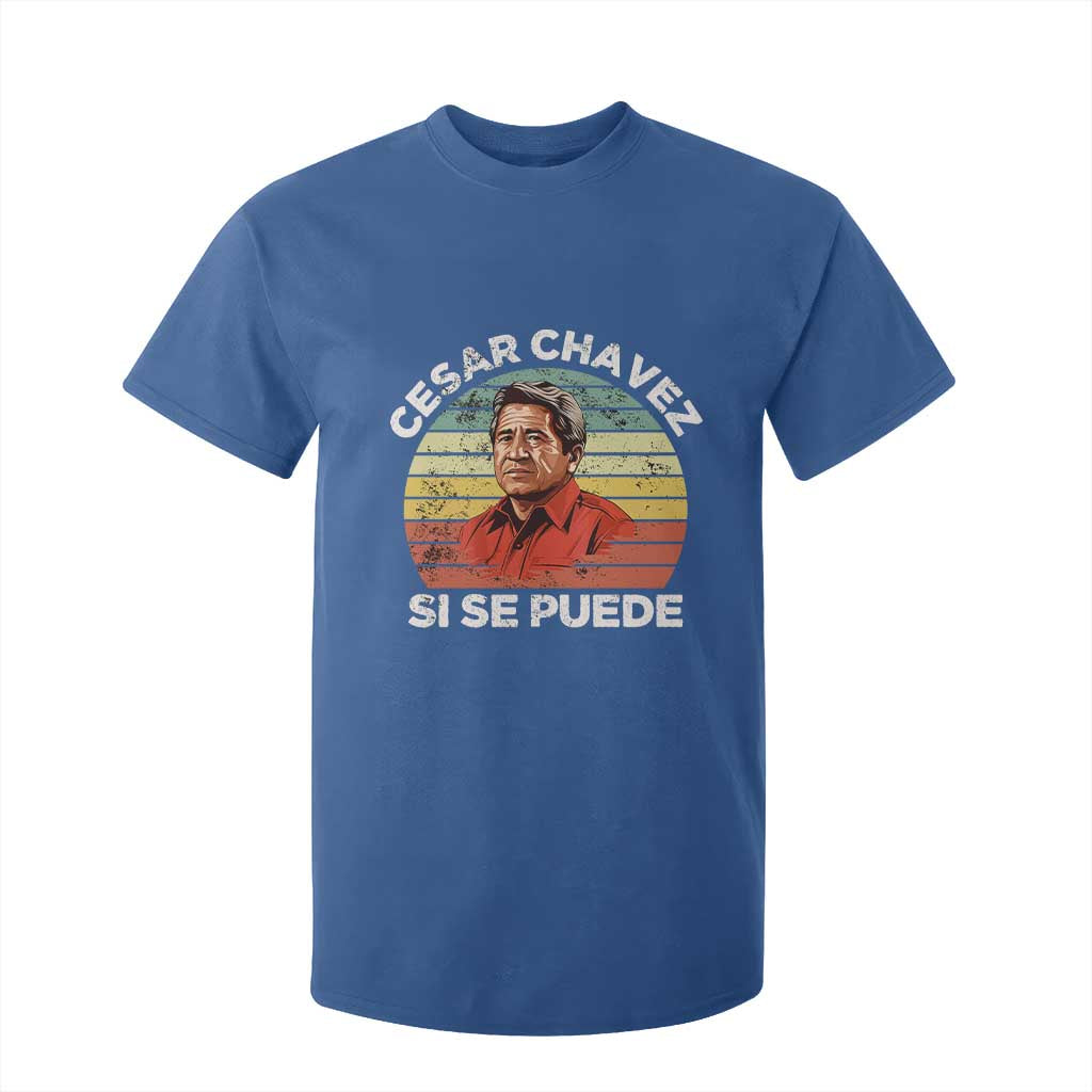 Cesar Chavez T Shirt For Kid Si Se Puede Mexican Hispanic Heritage Month Vintage TS02 Royal Blue Print Your Wear