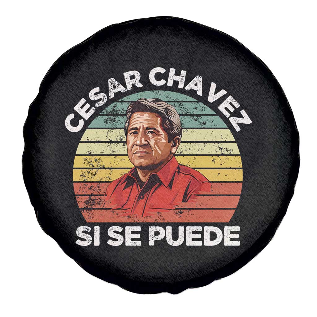 Cesar Chavez Spare Tire Cover Si Se Puede Mexican Hispanic Heritage Month Vintage TS02 Print Your Wear