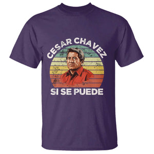 Cesar Chavez T Shirt Si Se Puede Mexican Hispanic Heritage Month Vintage TS02 Purple Print Your Wear